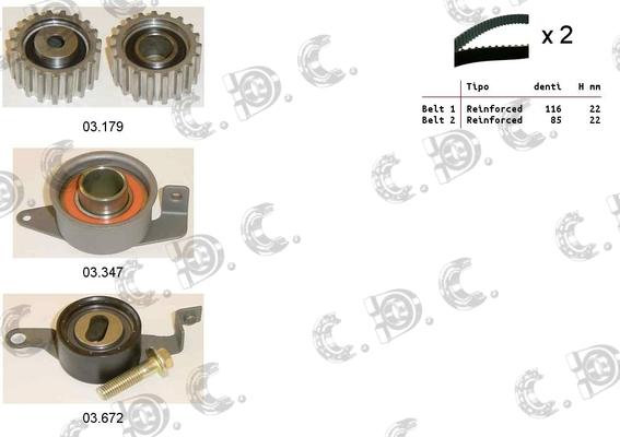 Autokit 04.5010 - Комплект зубчатого ремня ГРМ autospares.lv