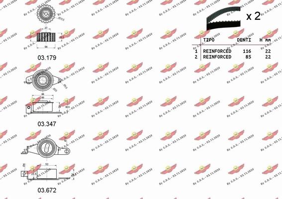 Autokit 04.5010 - Комплект зубчатого ремня ГРМ autospares.lv