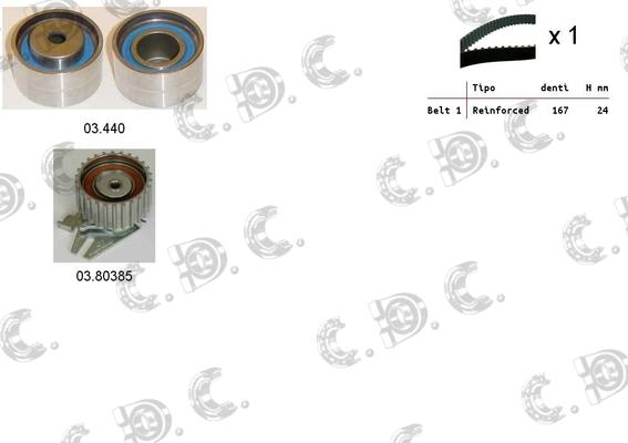 Autokit 04.5088 - Комплект зубчатого ремня ГРМ autospares.lv