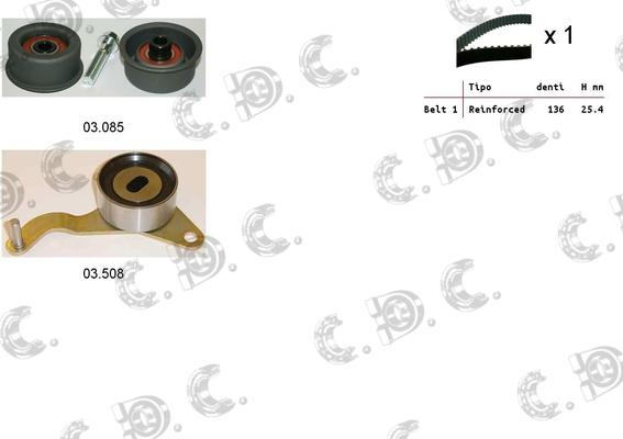 Autokit 04.5033 - Комплект зубчатого ремня ГРМ autospares.lv