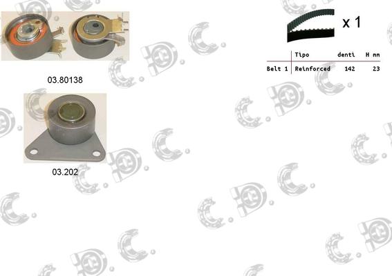 Autokit 04.5102 - Комплект зубчатого ремня ГРМ autospares.lv