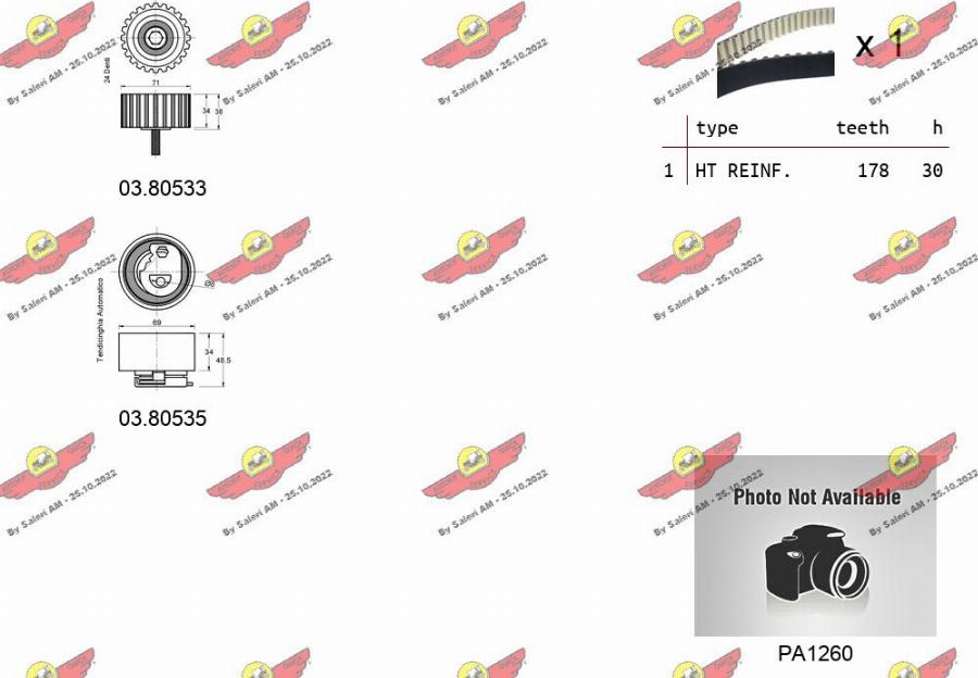 Autokit 04.5114PA - Водяной насос + комплект зубчатого ремня ГРМ autospares.lv