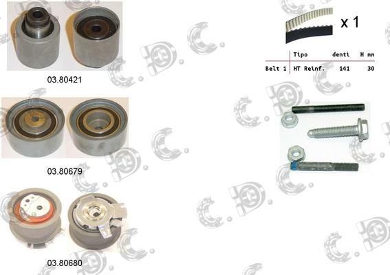 Autokit 04.5118 - Комплект зубчатого ремня ГРМ autospares.lv