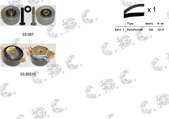 Autokit 04.5134 - Комплект зубчатого ремня ГРМ autospares.lv