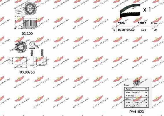 Autokit 04.5125PA - Водяной насос + комплект зубчатого ремня ГРМ autospares.lv