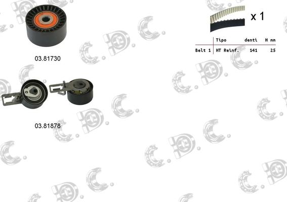 Autokit 04.5348 - Комплект зубчатого ремня ГРМ autospares.lv