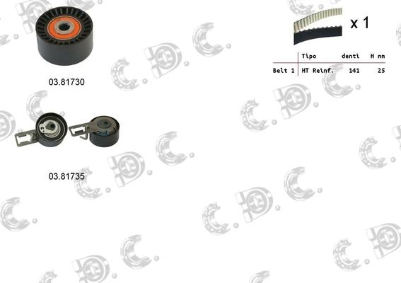 Autokit 04.5347 - Комплект зубчатого ремня ГРМ autospares.lv