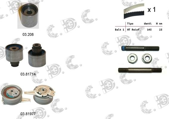 Autokit 04.5355 - Комплект зубчатого ремня ГРМ autospares.lv