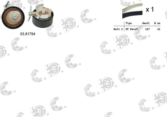 Autokit 04.5353 - Комплект зубчатого ремня ГРМ autospares.lv