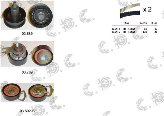 Autokit 04.5360 - Комплект зубчатого ремня ГРМ autospares.lv