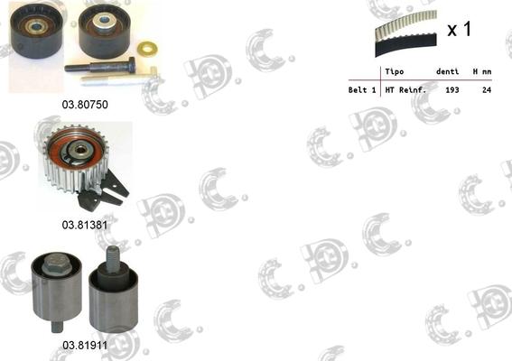 Autokit 04.5368 - Комплект зубчатого ремня ГРМ autospares.lv