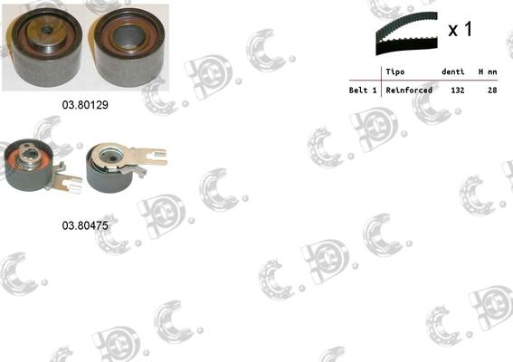 Autokit 04.5305 - Комплект зубчатого ремня ГРМ autospares.lv