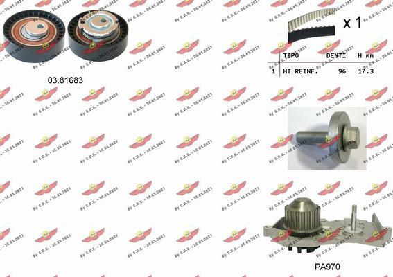 Autokit 04.5319PA - Водяной насос + комплект зубчатого ремня ГРМ autospares.lv