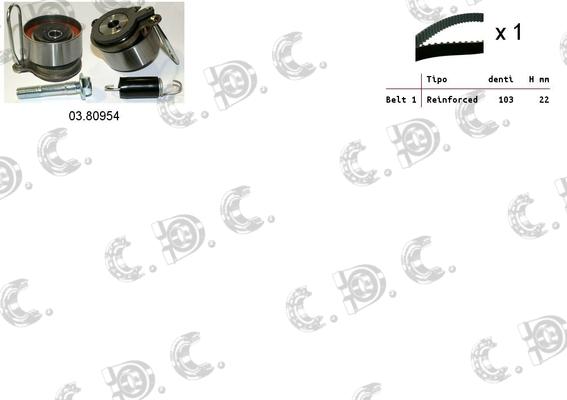 Autokit 04.5385 - Комплект зубчатого ремня ГРМ autospares.lv