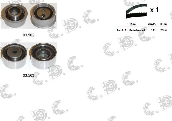 Autokit 04.5339 - Комплект зубчатого ремня ГРМ autospares.lv