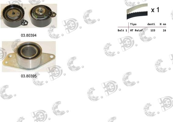 Autokit 04.5326 - Комплект зубчатого ремня ГРМ autospares.lv