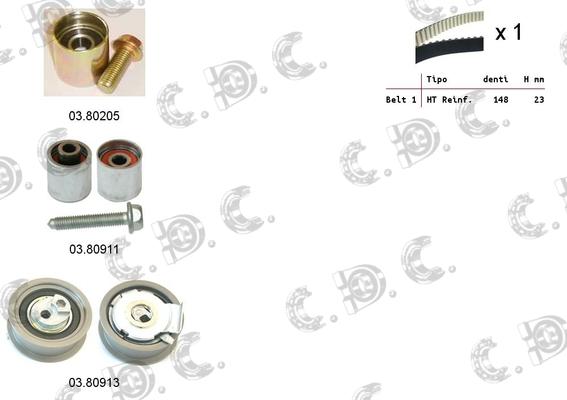 Autokit 04.5298 - Комплект зубчатого ремня ГРМ autospares.lv