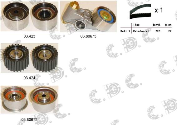 Autokit 04.5292 - Комплект зубчатого ремня ГРМ autospares.lv