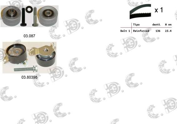 Autokit 04.5243 - Комплект зубчатого ремня ГРМ autospares.lv