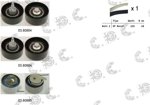 Autokit 04.5256 - Комплект зубчатого ремня ГРМ autospares.lv