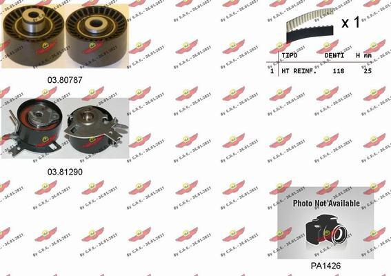 Autokit 04.5264PA - Водяной насос + комплект зубчатого ремня ГРМ autospares.lv