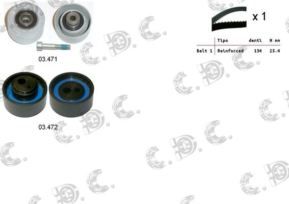 Autokit 04.5218 - Комплект зубчатого ремня ГРМ autospares.lv