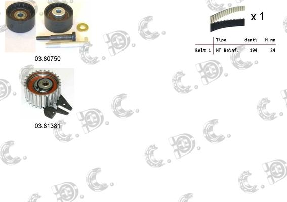 Autokit 04.5283 - Комплект зубчатого ремня ГРМ autospares.lv