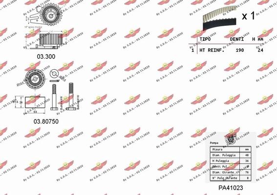 Autokit 04.5282PA - Водяной насос + комплект зубчатого ремня ГРМ autospares.lv