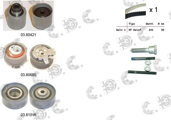 Autokit 04.5279 - Комплект зубчатого ремня ГРМ autospares.lv