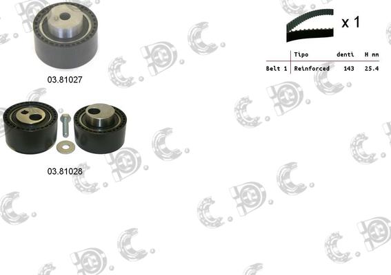 Autokit 04.5275 - Комплект зубчатого ремня ГРМ autospares.lv