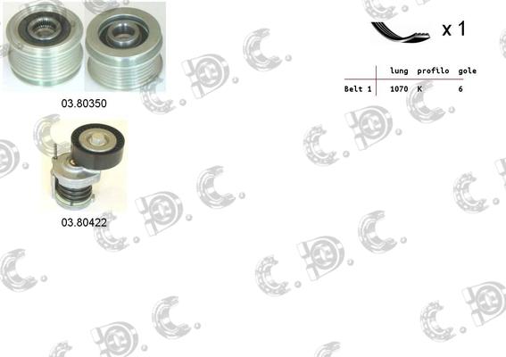 Autokit 06.0044 - Поликлиновый ременный комплект autospares.lv