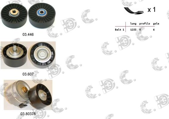 Autokit 060060 - Поликлиновый ременный комплект autospares.lv