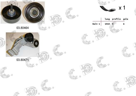 Autokit 06.0061 - Поликлиновый ременный комплект autospares.lv