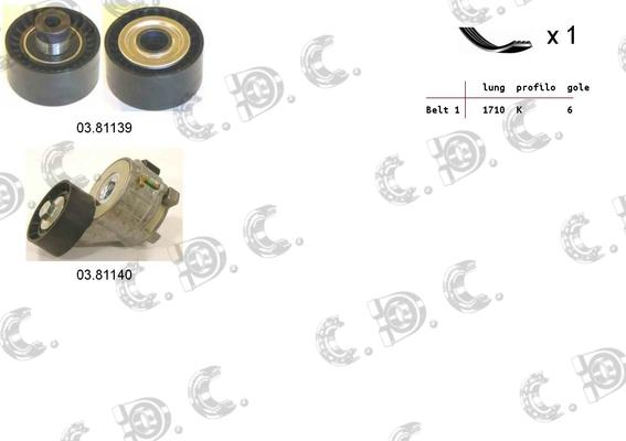 Autokit 06.0004 - Поликлиновый ременный комплект autospares.lv