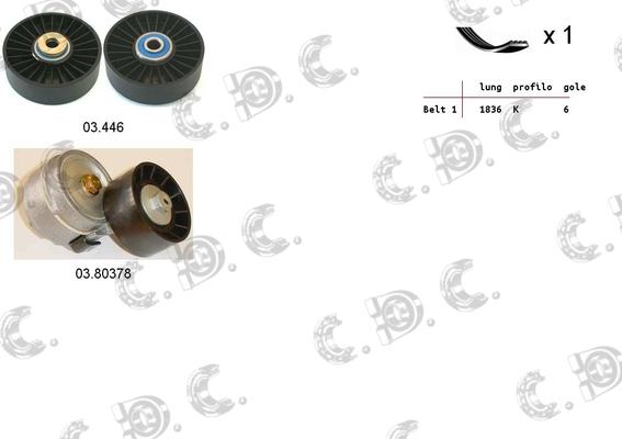 Autokit 06.0039 - Поликлиновый ременный комплект autospares.lv