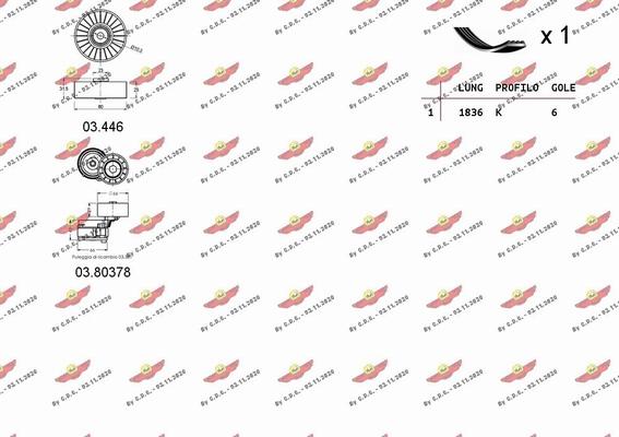 Autokit 06.0039 - Поликлиновый ременный комплект autospares.lv