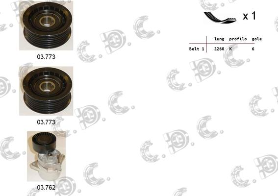 Autokit 06.0032 - Поликлиновый ременный комплект autospares.lv