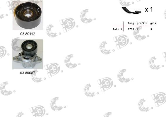 Autokit 06.0027 - Поликлиновый ременный комплект autospares.lv