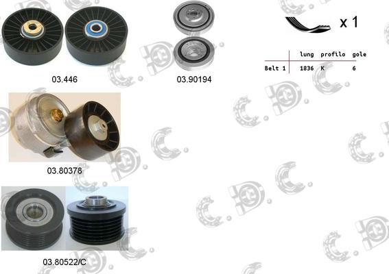 Autokit 06.0102 - Поликлиновый ременный комплект autospares.lv