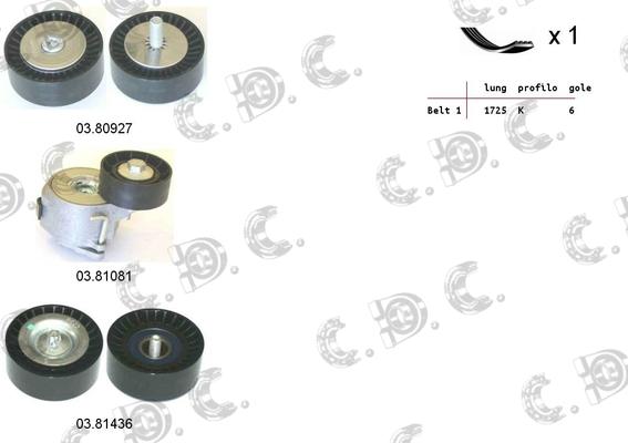 Autokit 06.0119 - Поликлиновый ременный комплект autospares.lv