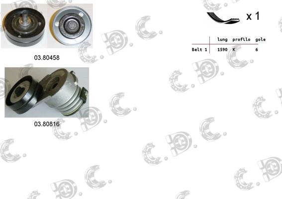 Autokit 06.0114 - Поликлиновый ременный комплект autospares.lv