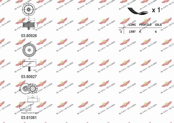 Autokit 06.0115 - Поликлиновый ременный комплект autospares.lv