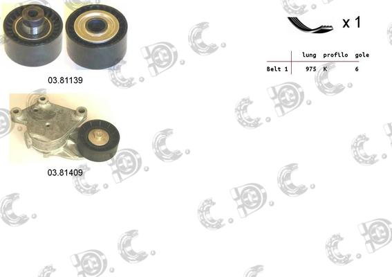 Autokit 06.0131 - Поликлиновый ременный комплект autospares.lv