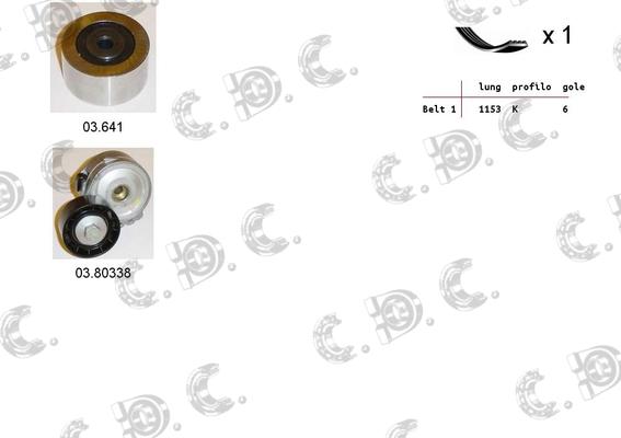 Autokit 06.0132 - Поликлиновый ременный комплект autospares.lv