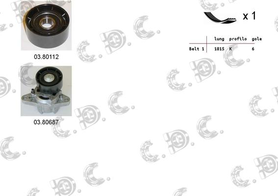 Autokit 06.0125 - Поликлиновый ременный комплект autospares.lv