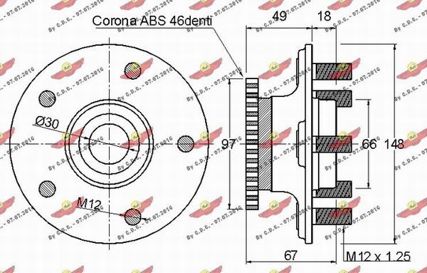 Autokit 01.958 - Подшипник ступицы колеса, комплект autospares.lv