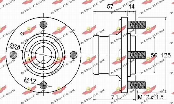 Autokit 01.907 - Подшипник ступицы колеса, комплект autospares.lv