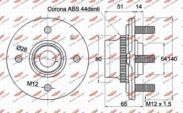 Autokit 01.98163 - Подшипник ступицы колеса, комплект autospares.lv