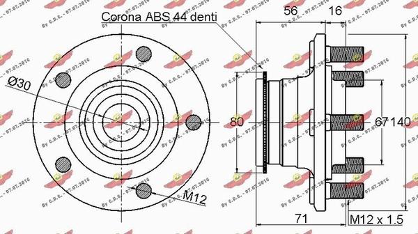 Autokit 01.97981 - Подшипник ступицы колеса, комплект autospares.lv