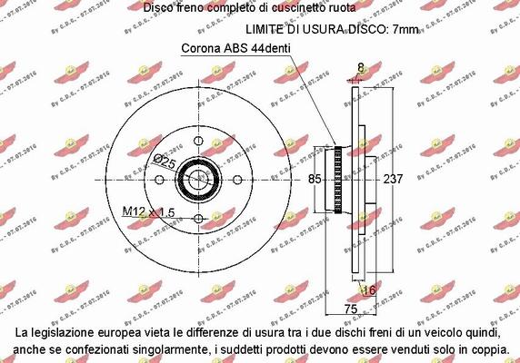 Autokit 01.97932 - Тормозной диск autospares.lv